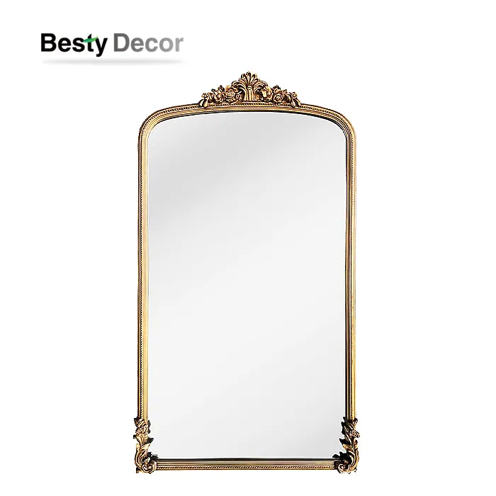 Grands miroirs de cadre en bois de plancher debout en gros pour le salon